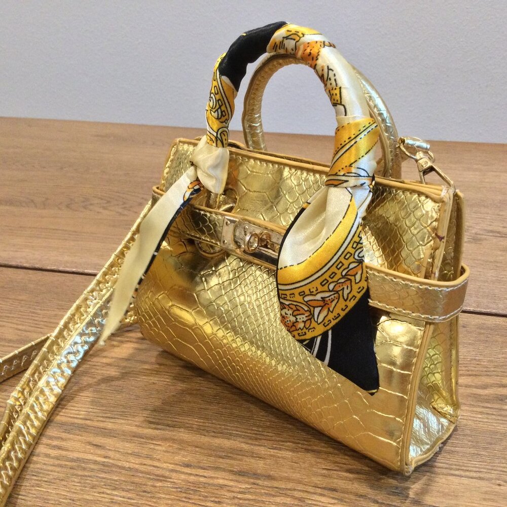 Tiny Treats Patent Crocodile Handbag